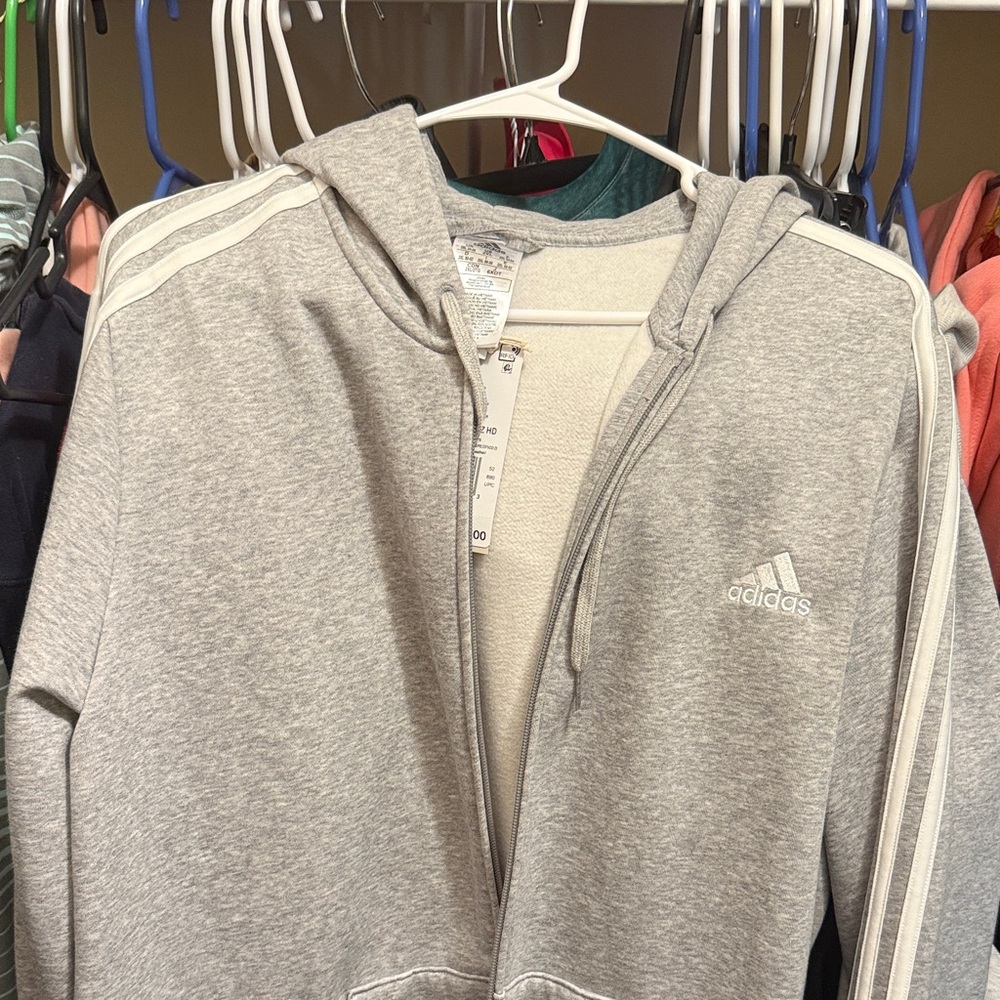 Adidas women’s Zip-Up Sweater in Gray